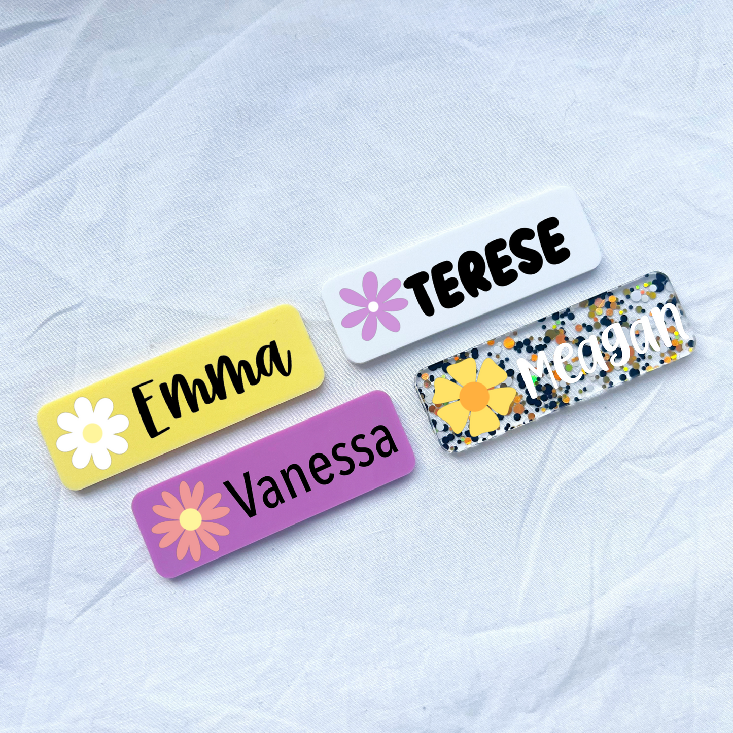 Flower Name Badge