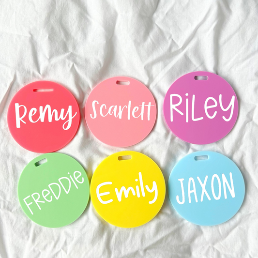 Personalised Bag Tags - Round