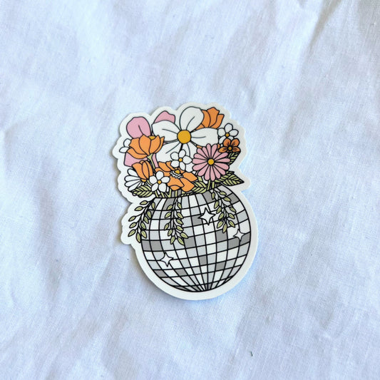 Disco Flowers Sticker