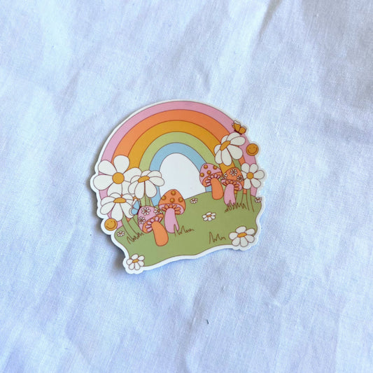 Rainbow Field Sticker
